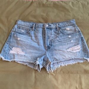 GAP Light Blue Distressed Jean Shorts